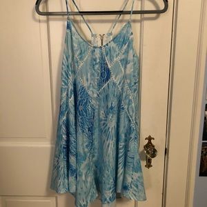 LF Blue Tie-Dye Dress